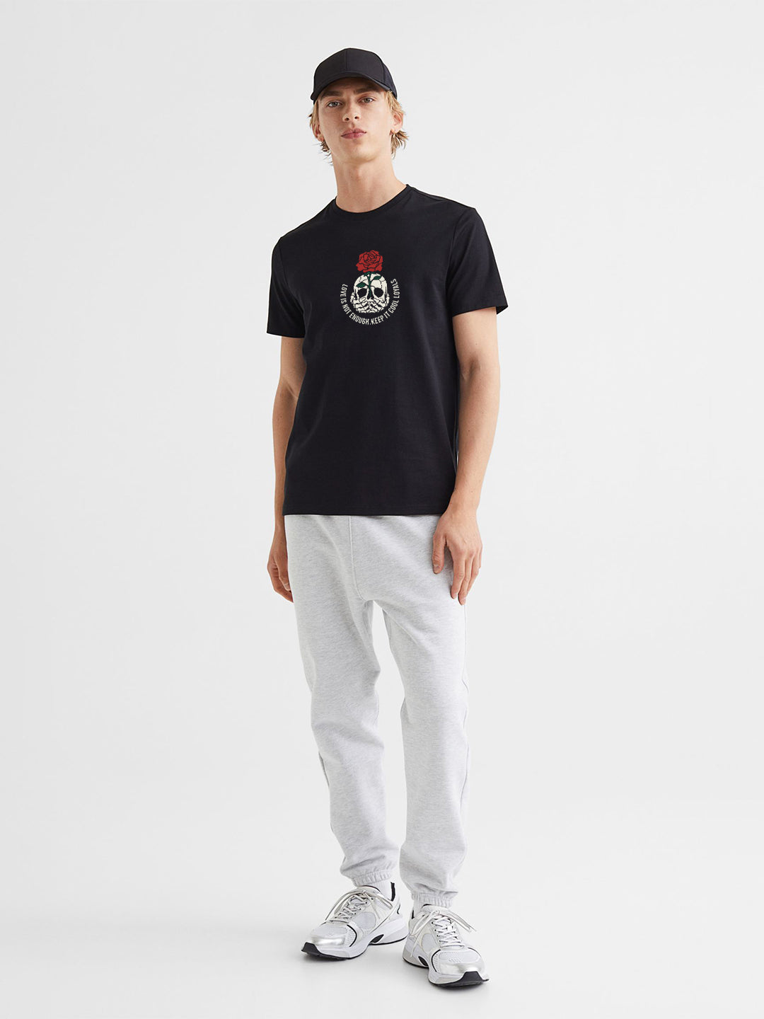Enough Mettalica Men Black Half Sleeve T-Shirt