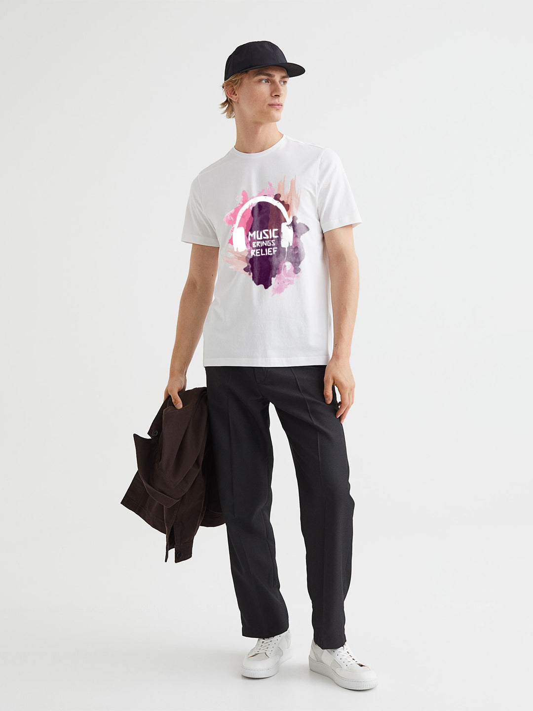 Music Brings Relief Men Half Sleeve T-Shirt