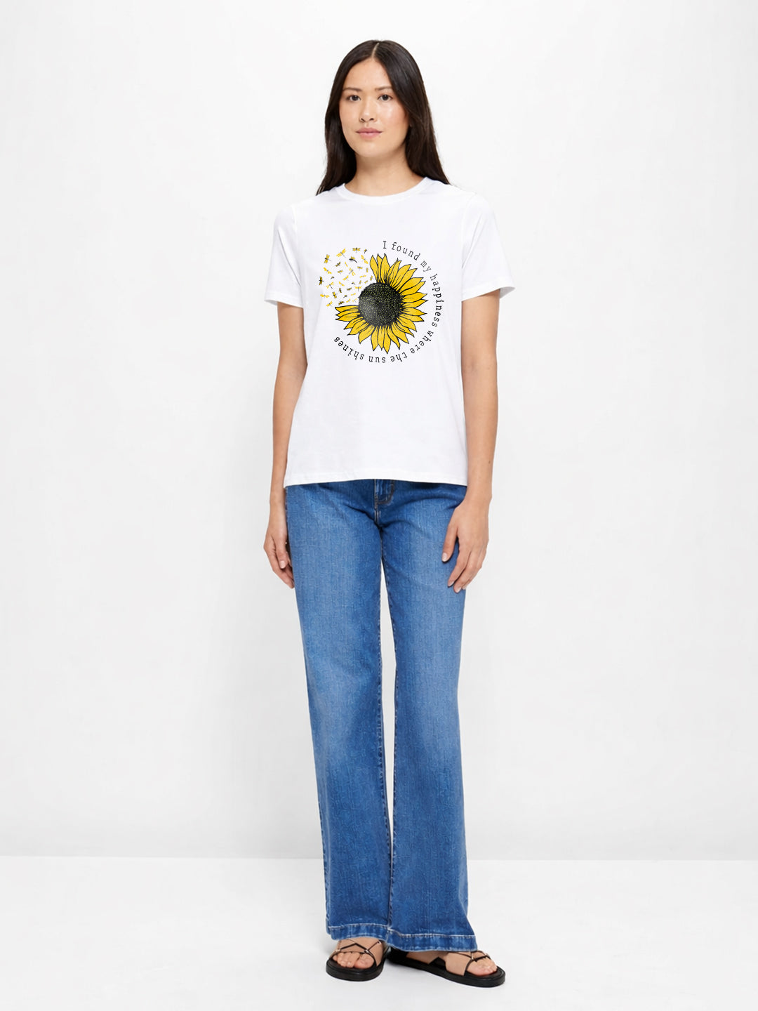 Happiness Women half sleeve T-shirt