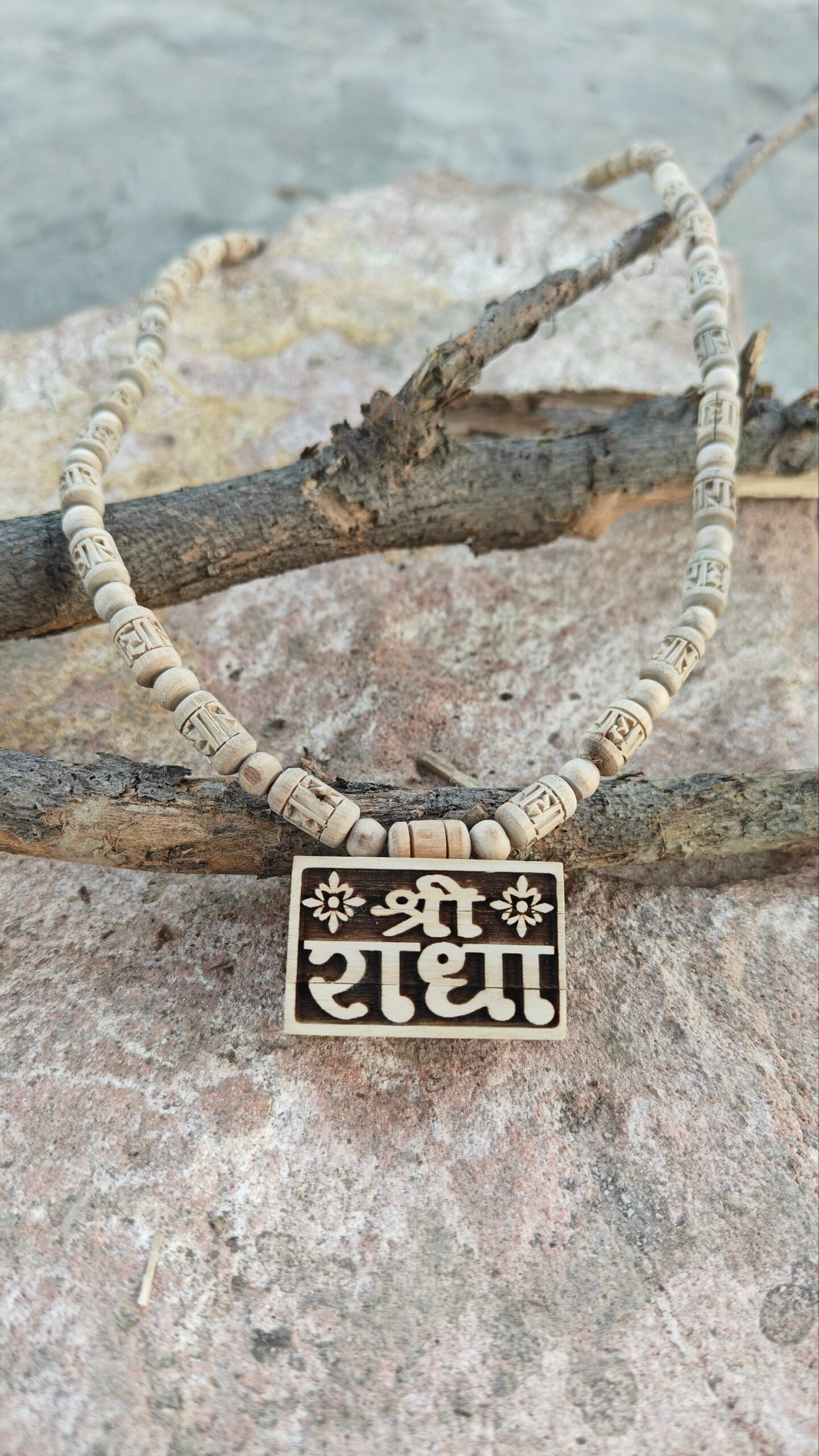Shree Radha naam Bhaktmaal with handicrafted Radha beads - Image 3