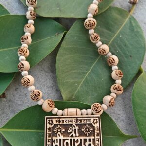 Shri Sitaram Tulsi bhaktmal with ram naam Tulsi beads - Thumbnail Image 3