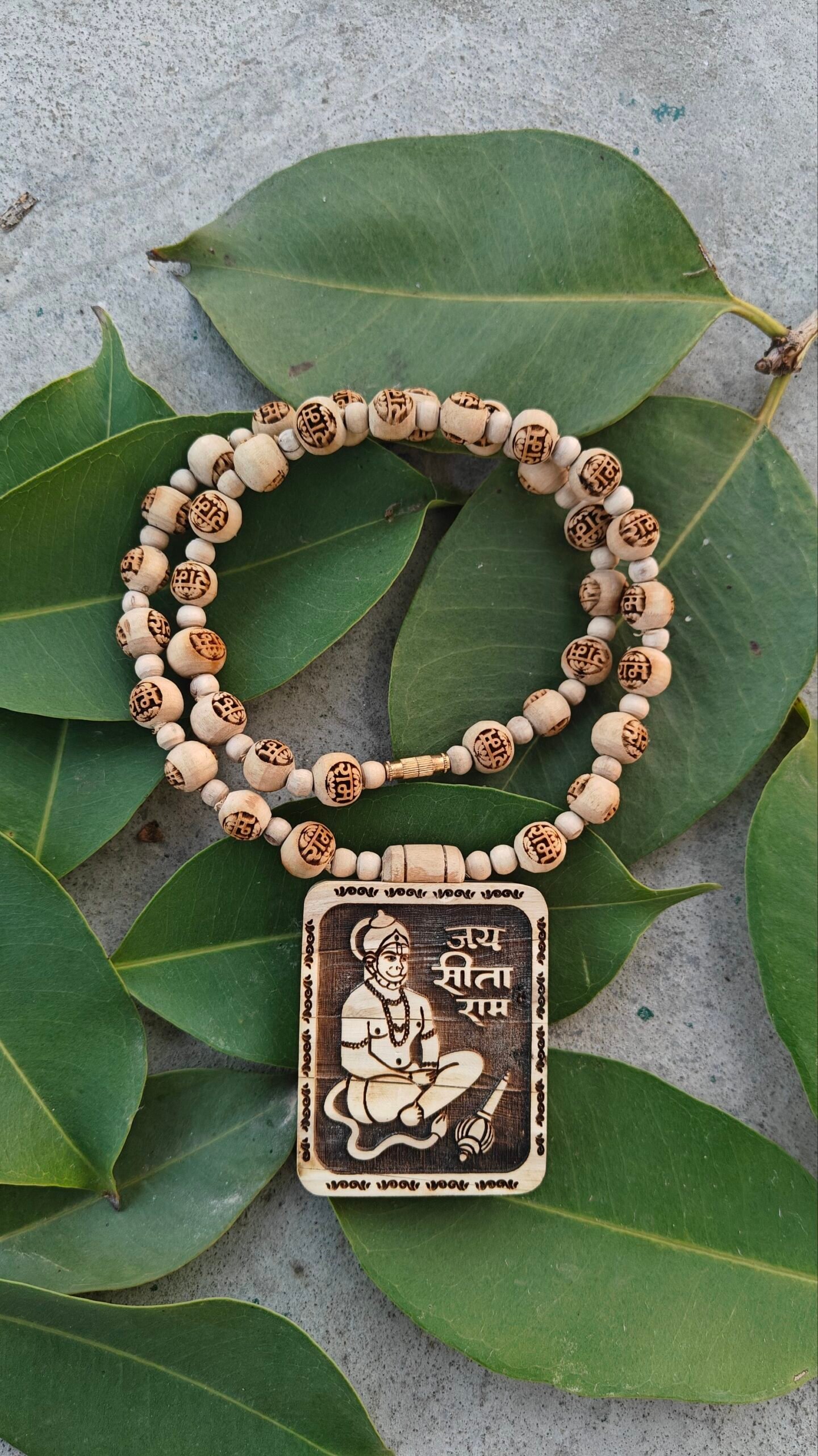 Hanuman Ji Premium Tulsi Locket Mala - Image 2