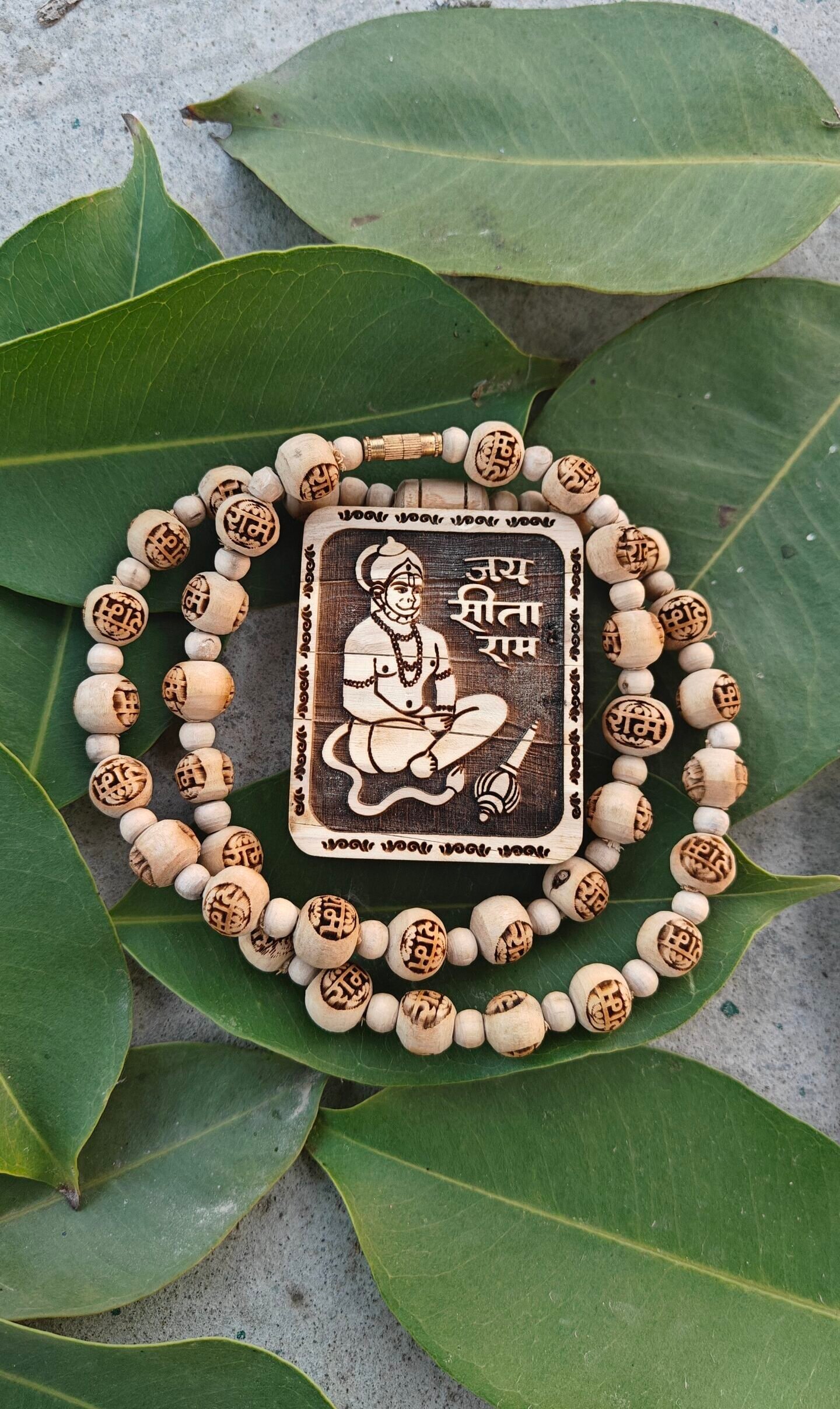 Hanuman Ji Premium Tulsi Locket Mala - Image 1