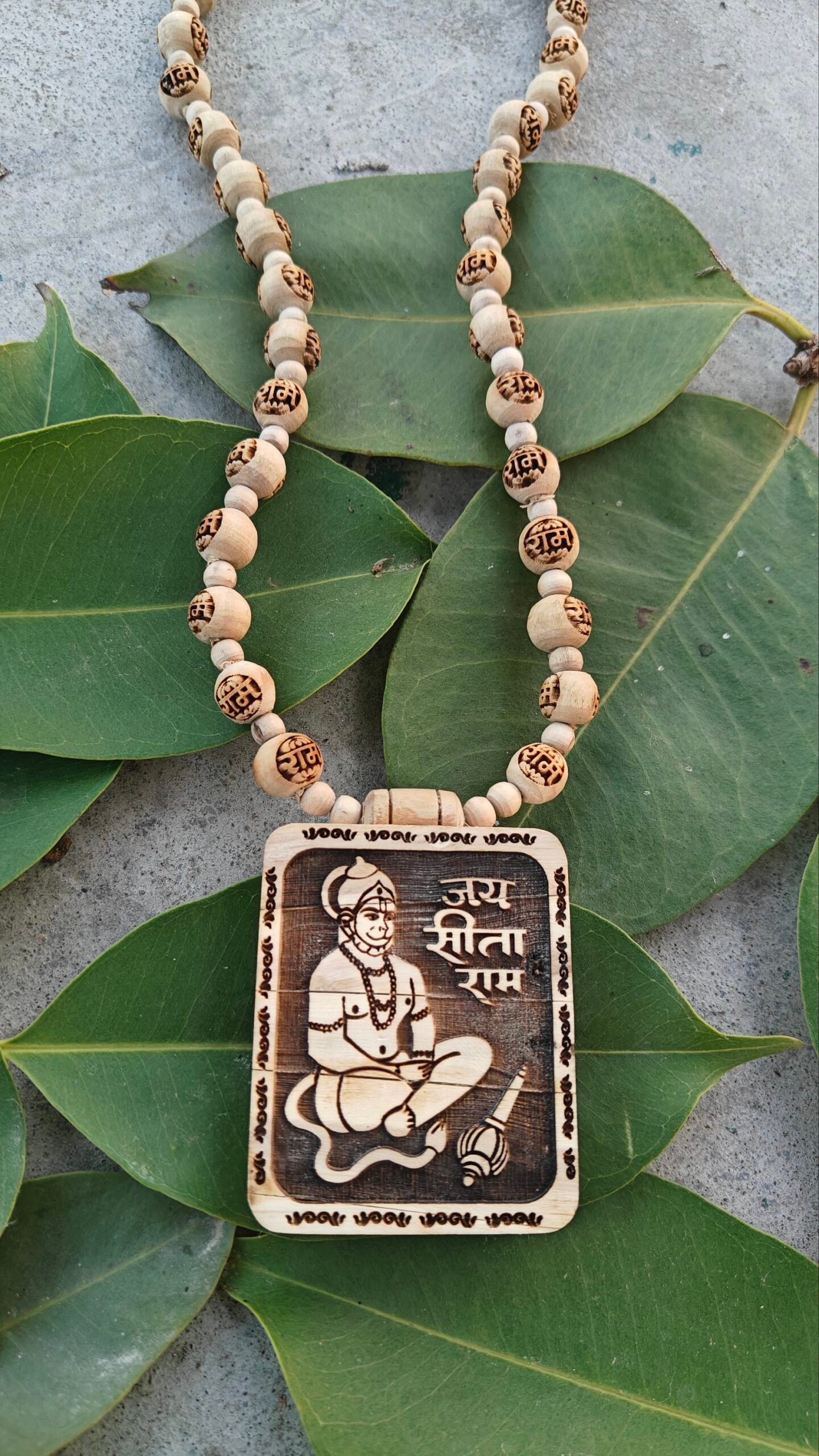 Hanuman Ji Premium Tulsi Locket Mala - Image 3