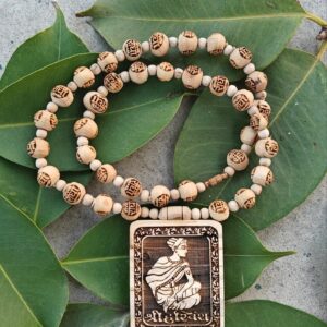 Shree harivansh mahaprabhu Tulsi locket with radha tulsi beads - Thumbnail Image 2