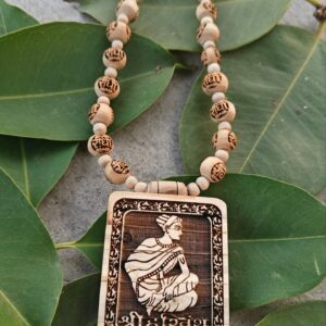 Shree harivansh mahaprabhu Tulsi locket with radha tulsi beads - Thumbnail Image 3