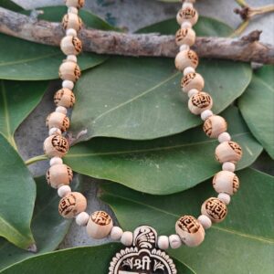 Shree radha heart shape tulsi locket mala with radha tulsi beads - Thumbnail Image 2