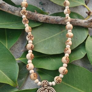 Shree sitaram Tulsi locket mala with ram naam beads - Thumbnail Image 2