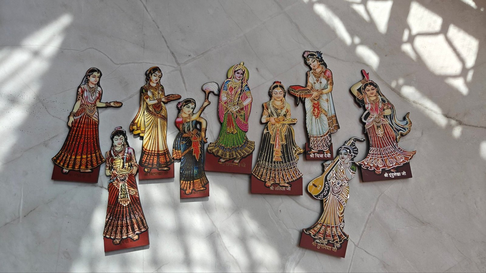 Radha Rani Ashtasakhia MDF Cutout β Divine Temple Decor - Image 2