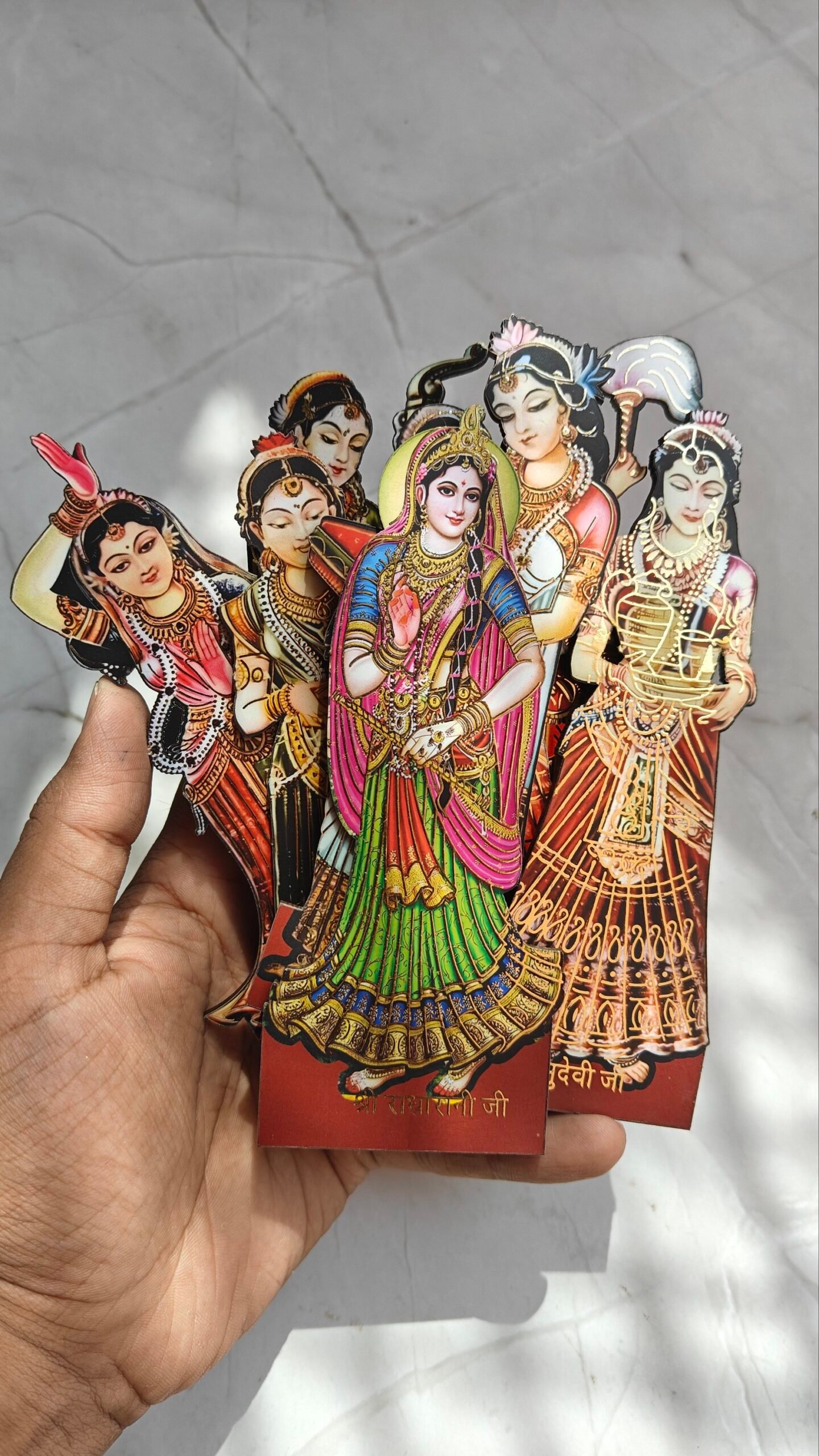 Radha Rani Ashtasakhia MDF Cutout β Divine Temple Decor - Image 1