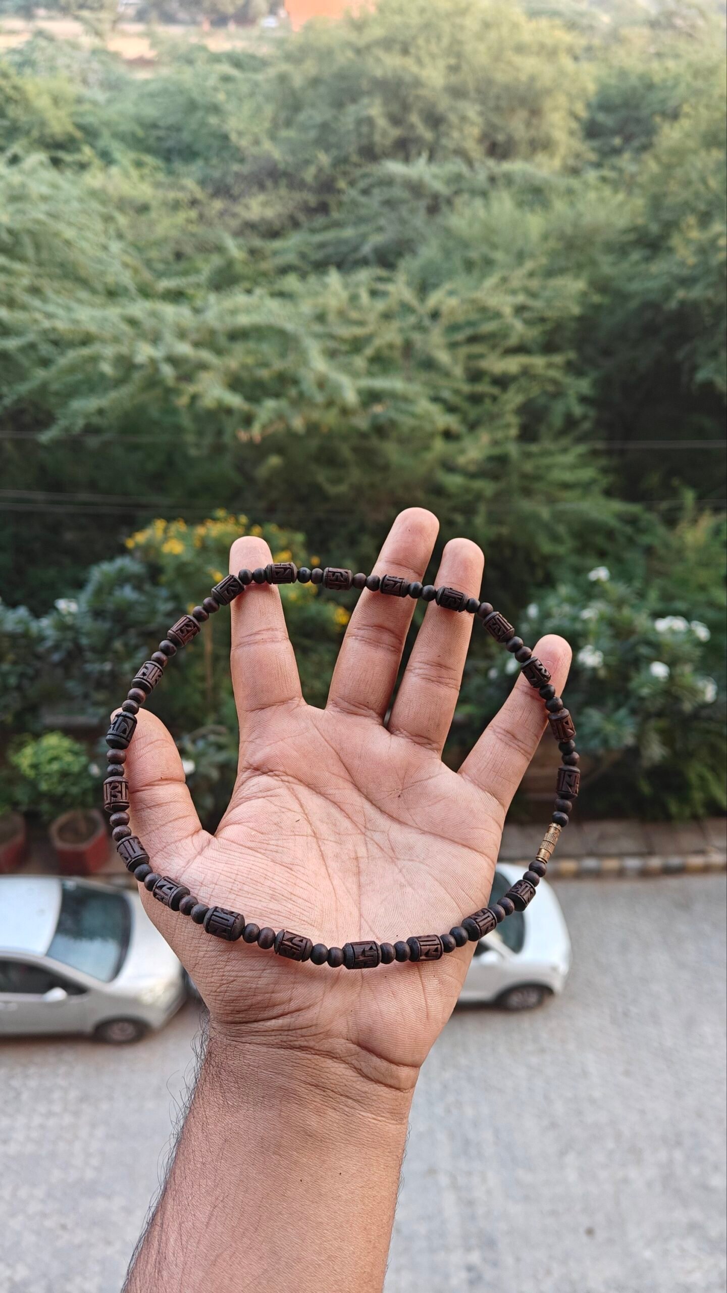 Black brown radha naam kanthi mala - Image 1