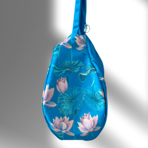 Shree Radha Floral Style blue Japa Bag - Thumbnail Image 3