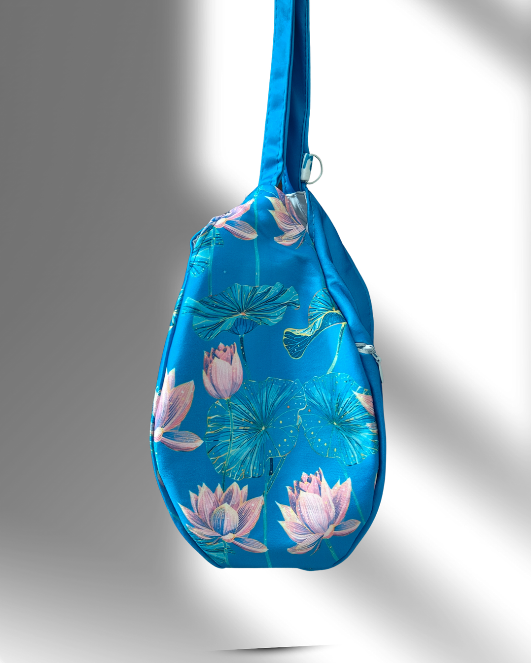 Shree Radha Floral Style blue Japa Bag - Image 3
