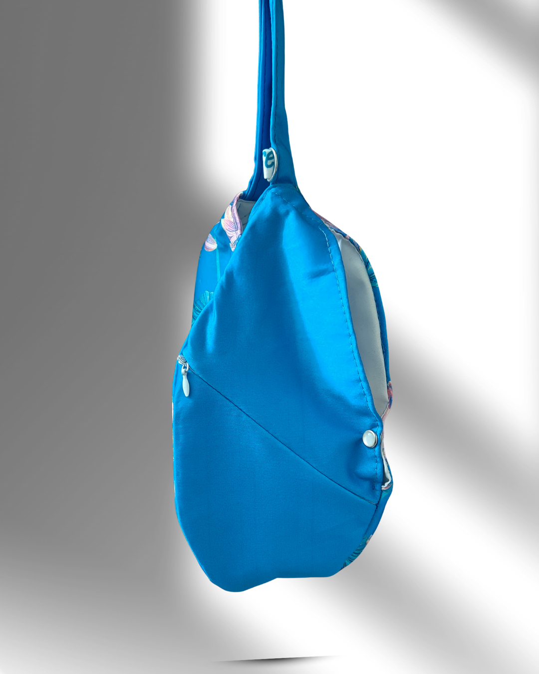 Shree Radha Floral Style blue Japa Bag - Image 4