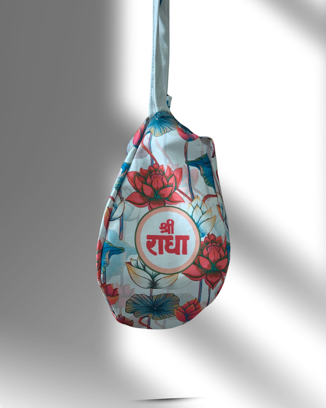 Shree Radha Lotus Design Japa Mala Bag - Image 2
