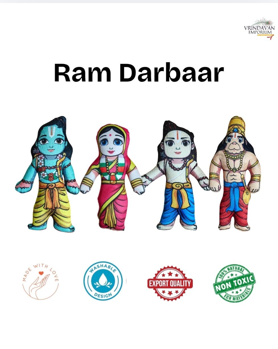 Ram Darbaar Soft Toy Set – Devotional Plush for Home Mandir & Gifts - Image 1