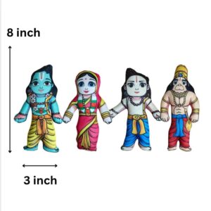 Ram Darbaar Soft Toy Set – Devotional Plush for Home Mandir & Gifts - Thumbnail Image 3