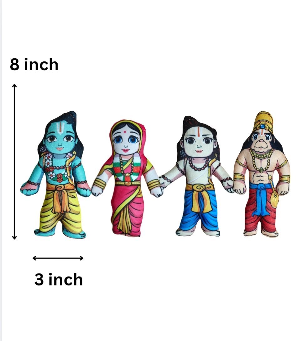 Ram Darbaar Soft Toy Set – Devotional Plush for Home Mandir & Gifts - Image 3