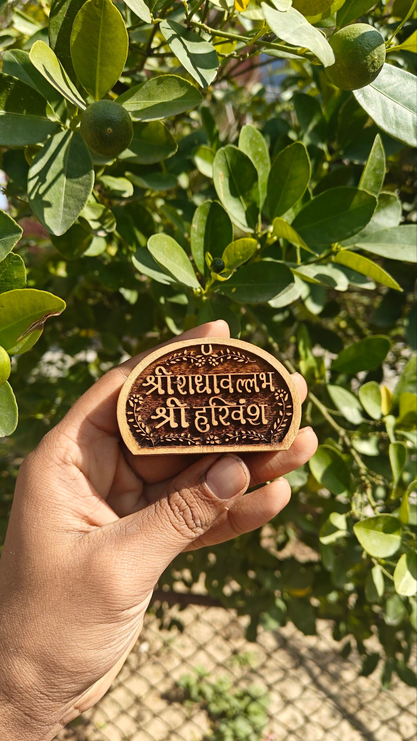 Shree radhavallabh shree harivansh kadamb wood naam seva - Image 1
