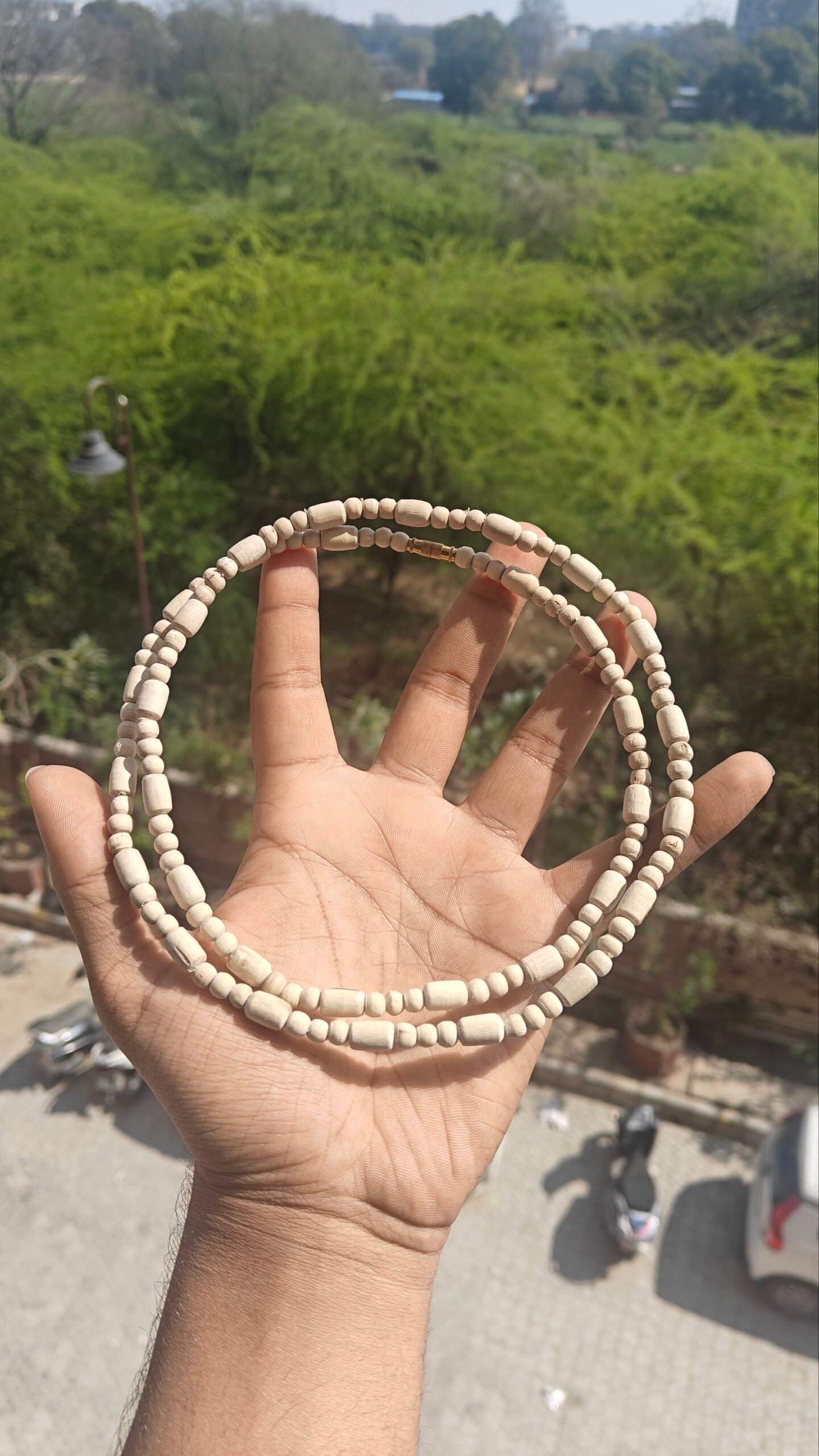 2 round tulsi kanthi mala mix beads - Image 1