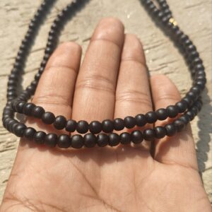 Black Premium Tulsi kanthi mala 2 round - Thumbnail Image 2