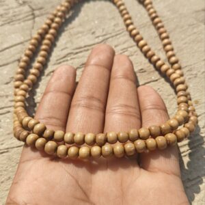 Light brown gol daana Tulsi kanthi mala 2 round - Thumbnail Image 2
