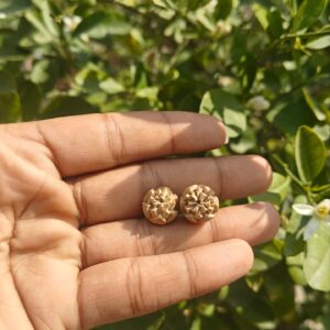 Handcrafted Original Tulsi Studs – Pure & Sacred from Vrindavan