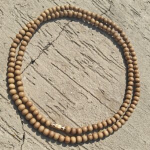 Light brown gol daana Tulsi kanthi mala 2 round - Thumbnail Image 3