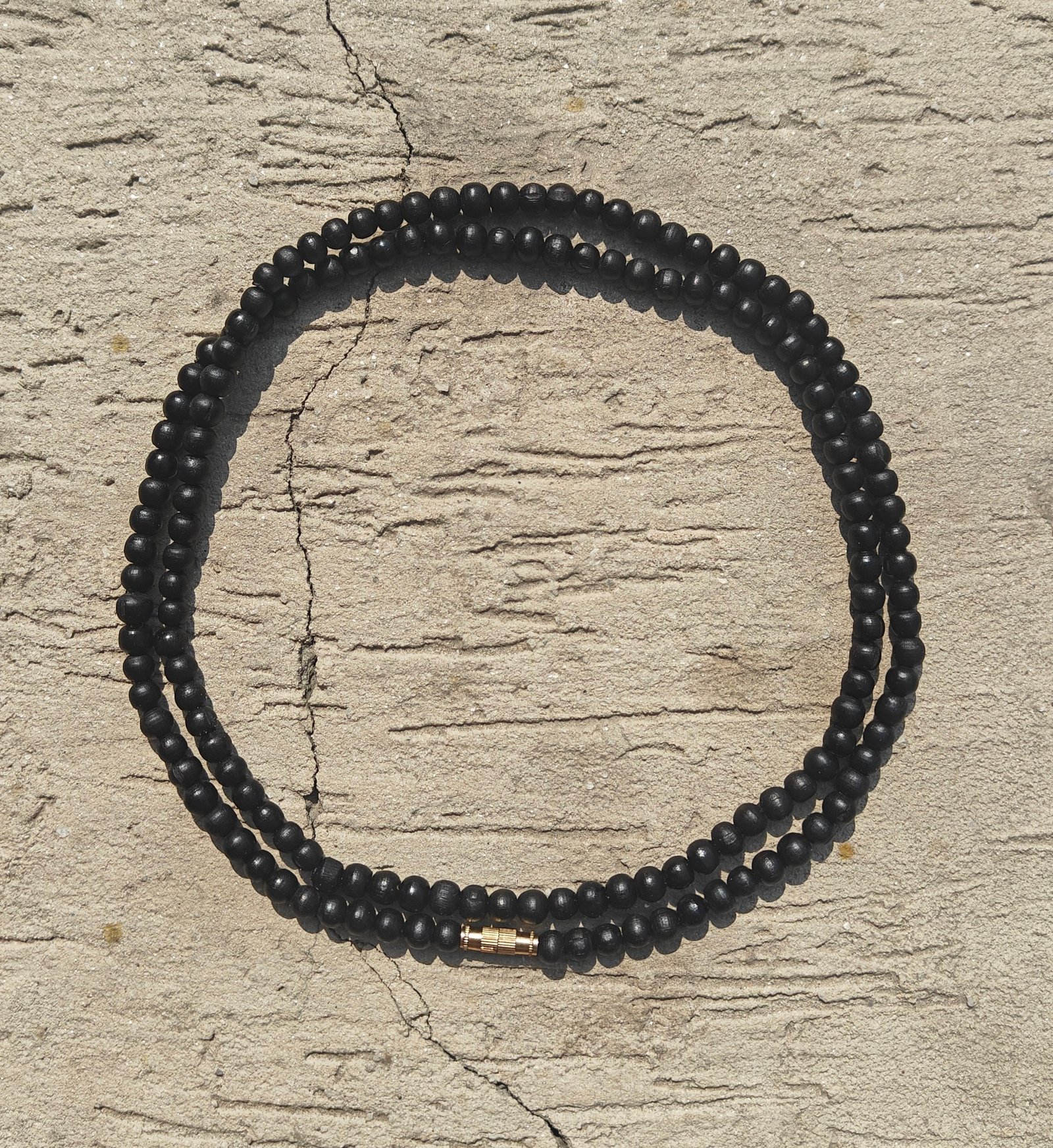 Black Premium Tulsi kanthi mala 2 round - Image 1