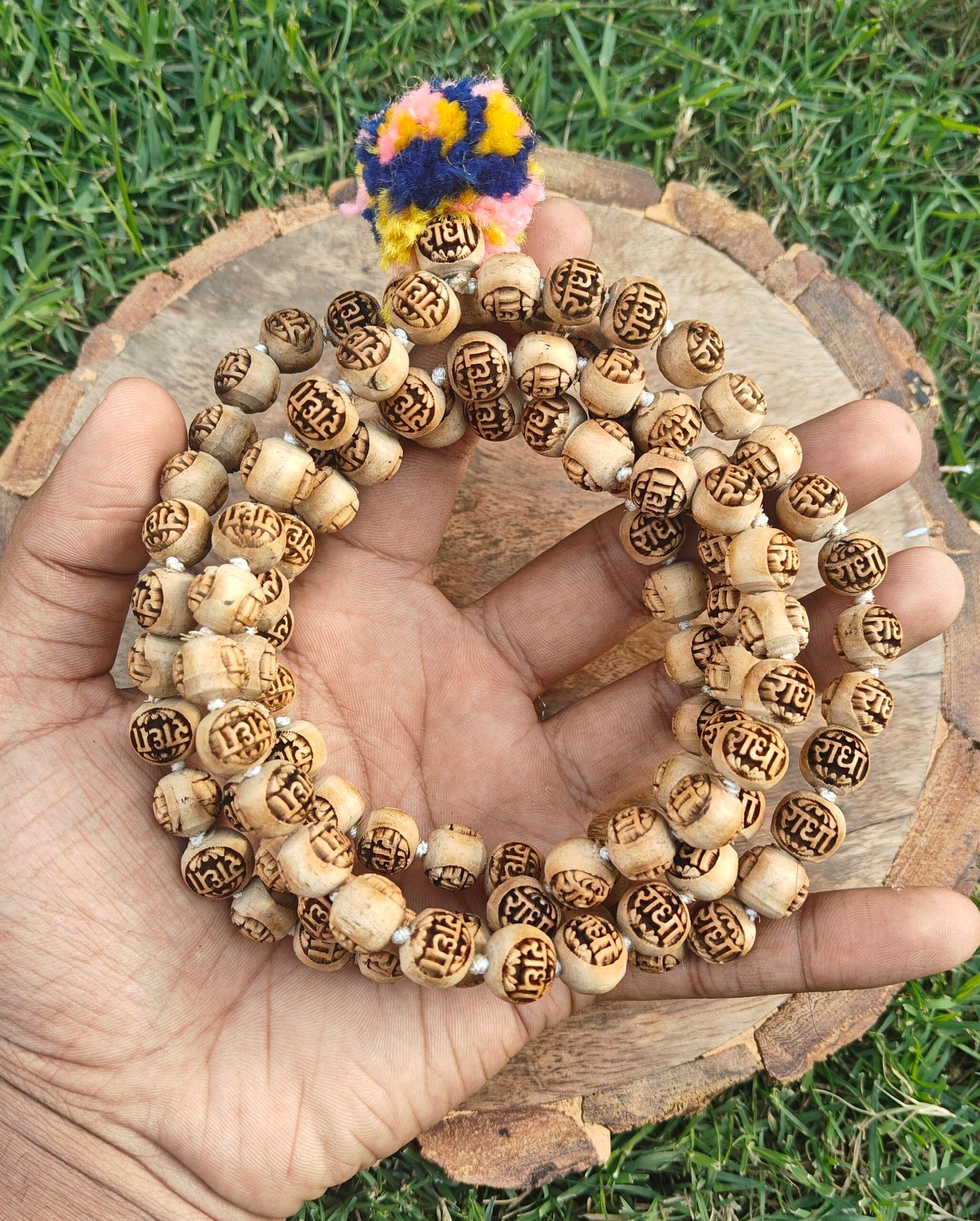 Radha naam Tulsi japmala 108+1 beads - Image 3
