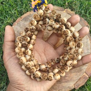 Radha Krishna Tulsi japmala 108+1 beads - Thumbnail Image 3
