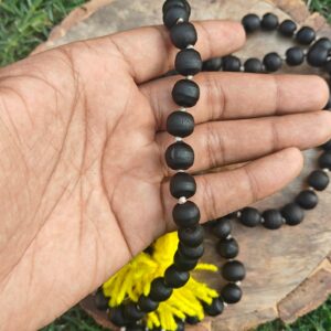 Desi ghee prepared black Tulsi japmala 108+1 beads ( 10 mm) - Thumbnail Image 2
