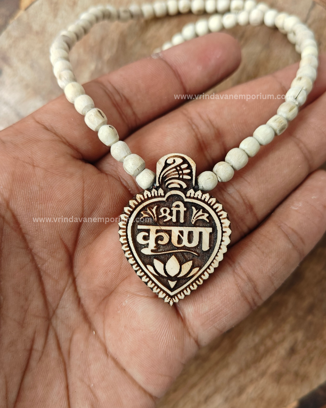 Shri Krishna Heart Shaped Locket Mala - Image 1
