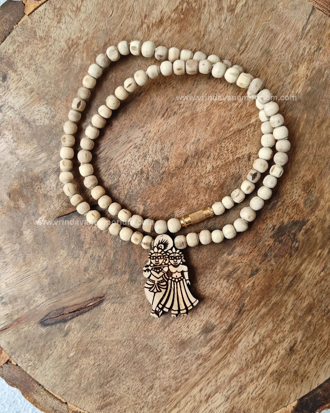 Radha Krishna Tulsi locket mala - Image 1