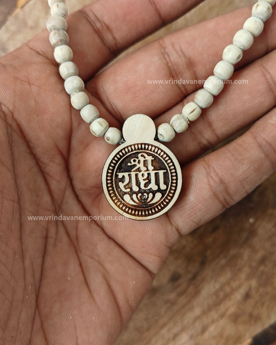 Shree Radha gol Shaped Locket Mala - Image 2