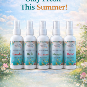 Summer Perfume Spray Combo - Mogra, Fulwari, Bela, Rose and Sandal | By Vrindavan Emporium