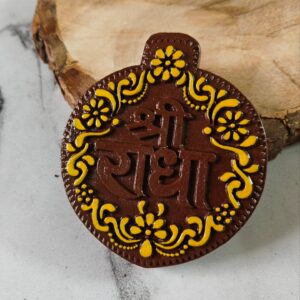 Shree Radha Premium Hand-painted Kadamb Wood Naam seva | For Seva and Home Decor