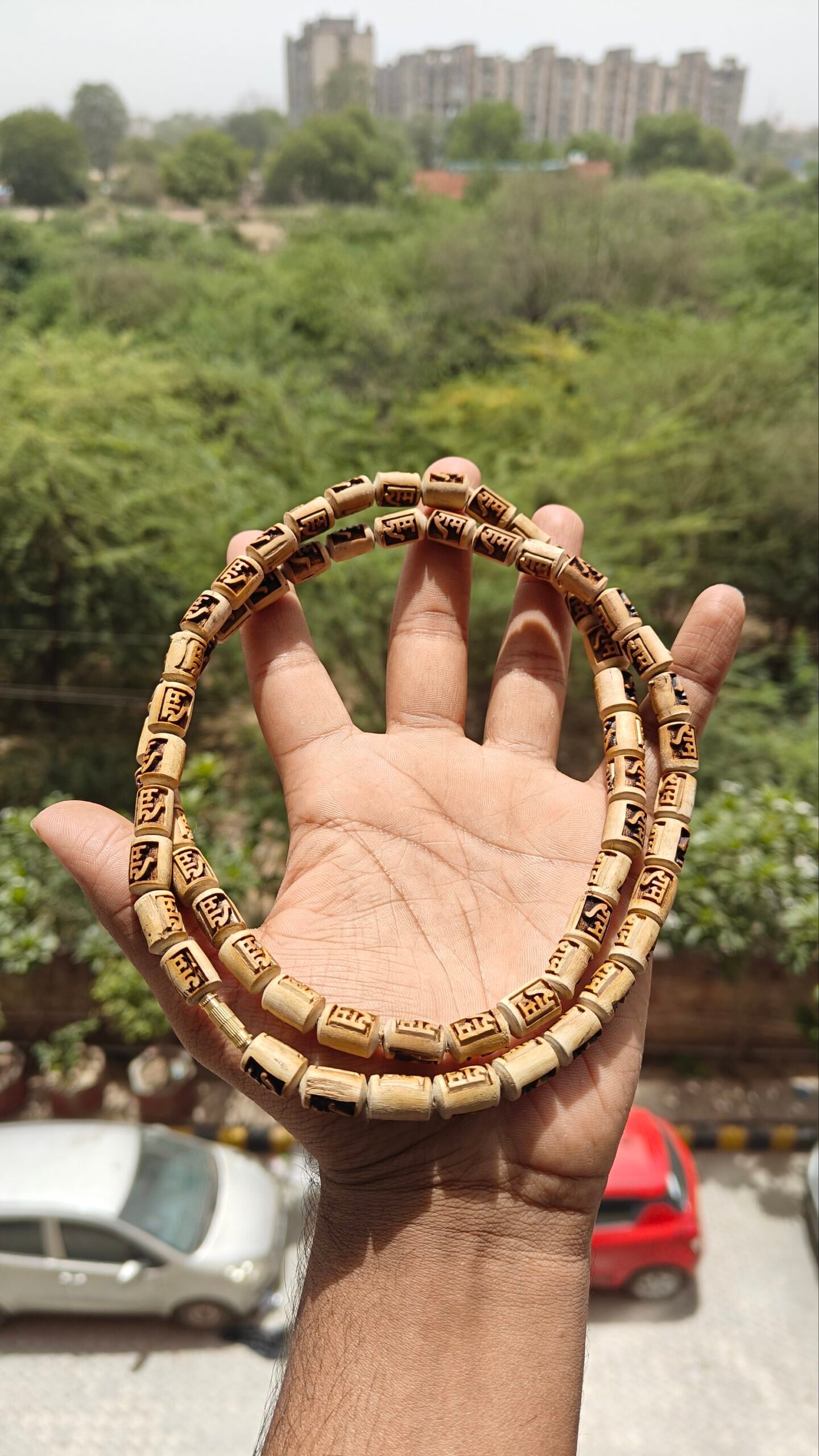 Ram Naam 2 round Premium Tulsi Kanthi Mala - Image 1