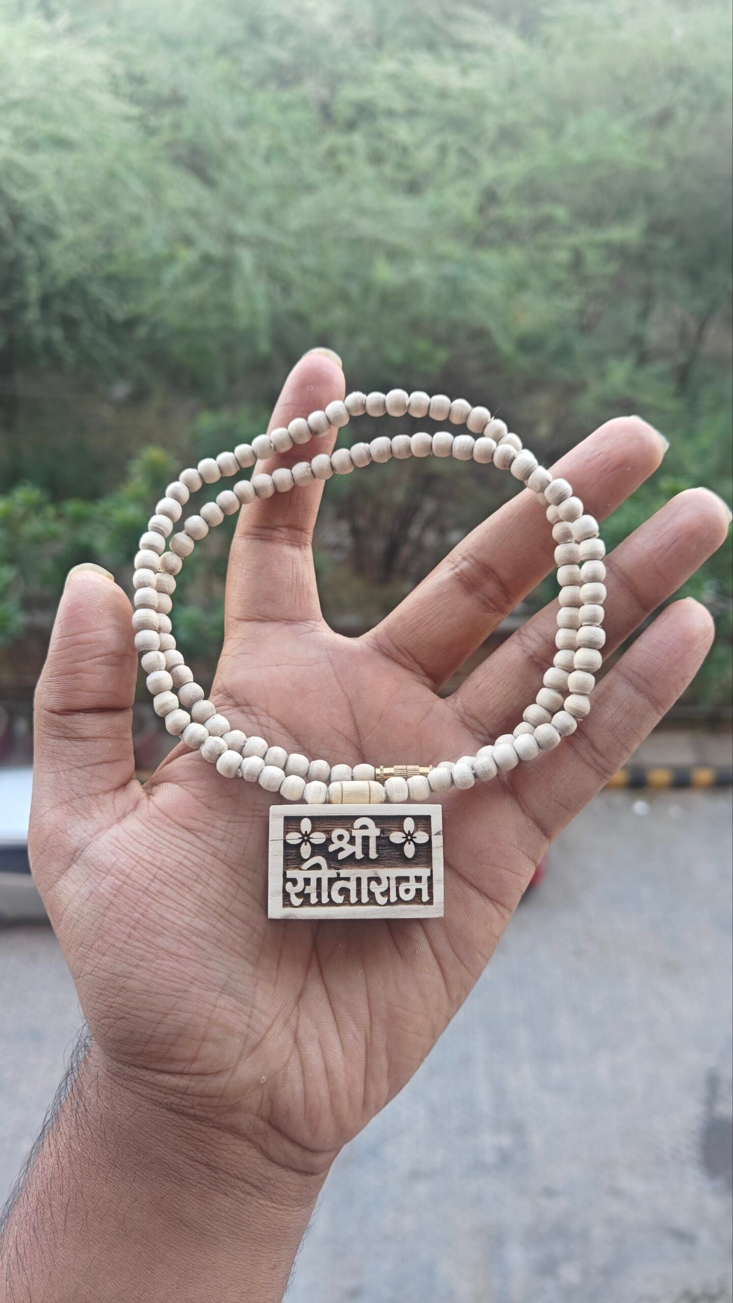 Shree Sitaram Small Bhaktmal Tulsi Kanthi Mala - Image 1