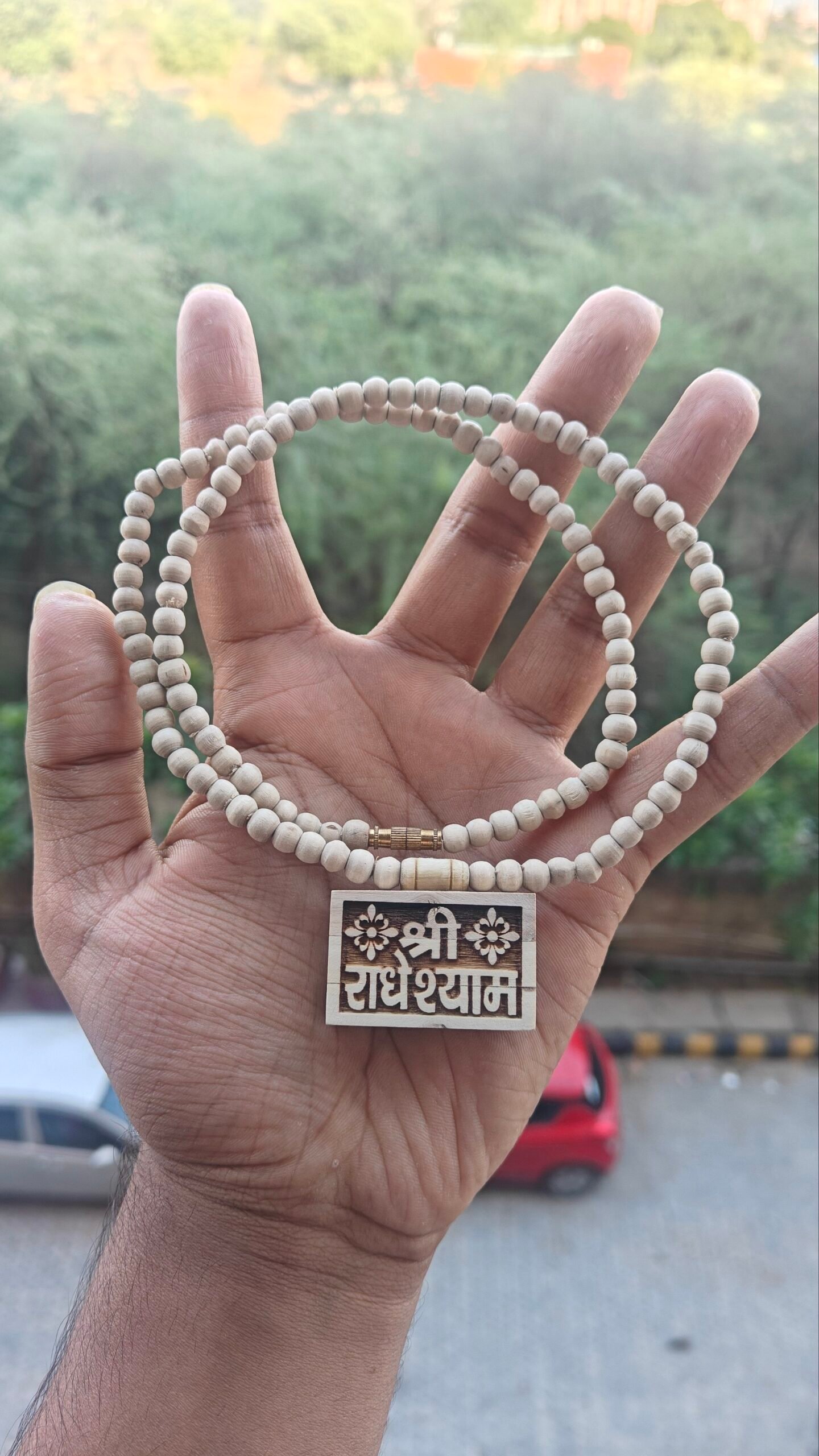 Shree Radheshyam Small Bhaktmal Tulsi Kanthi Mala - Image 1
