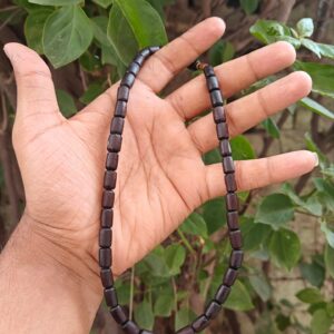 Black Long Beads Tulsi Kanthi Mala - Thumbnail Image 2