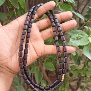 Black Long Beads 2 round Premium Tulsi Kanthi Mala - Thumbnail Image 2