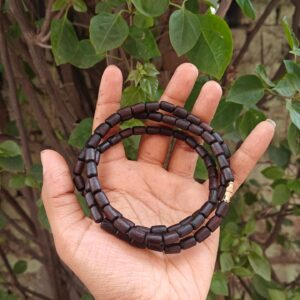 Black Long Beads 2 round Premium Tulsi Kanthi Mala