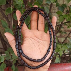 Black Long Beads 2 round Premium Tulsi Kanthi Mala - Thumbnail Image 3