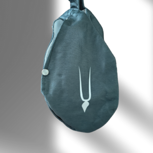 Krishna with flute black japa bag - Thumbnail Image 2