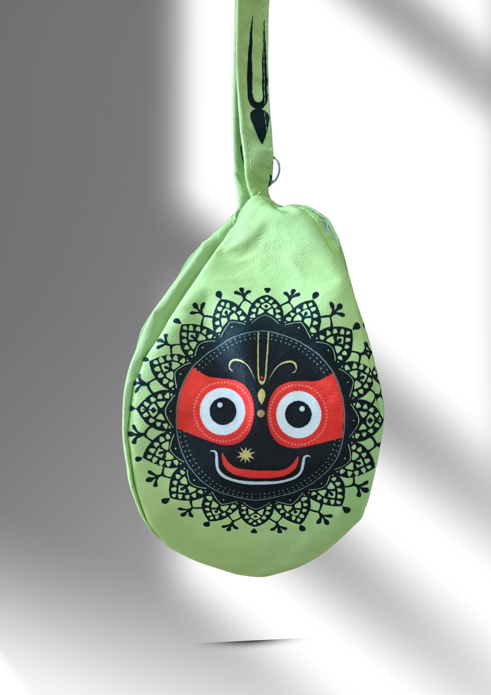 Jagannath Ji green multi printed japa bag - Image 2