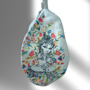 Little Kanha White Multi Print Japa Bag - Thumbnail Image 2