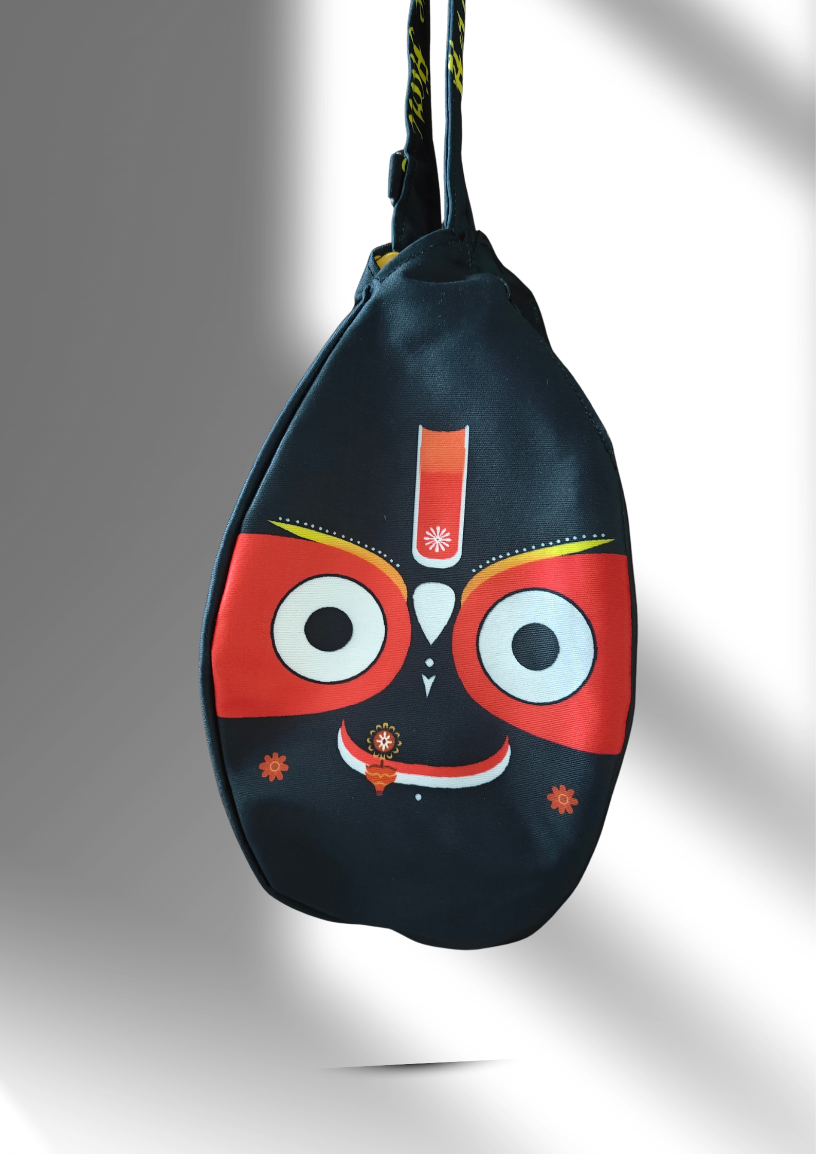 Jagannath Ji Black Multi Print Japa Bag - Image 2