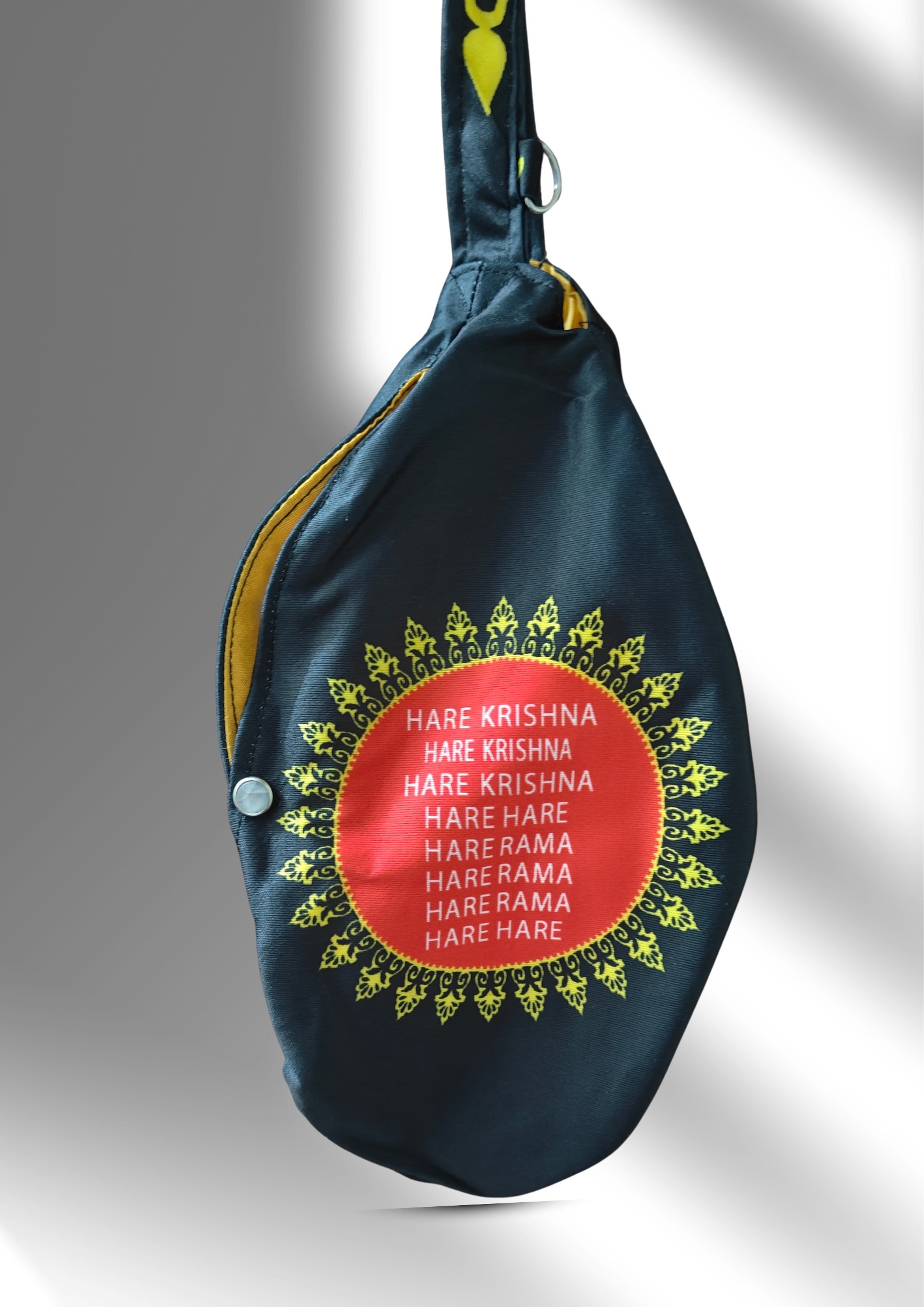 Jagannath Ji Black Multi Print Japa Bag - Image 3