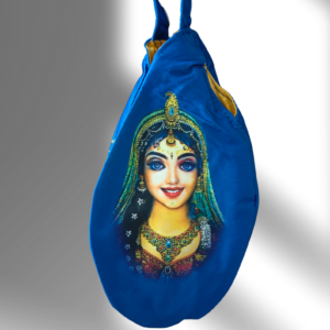 Radha Rani Face Blue Multiprint Japa Bag - Thumbnail Image 4